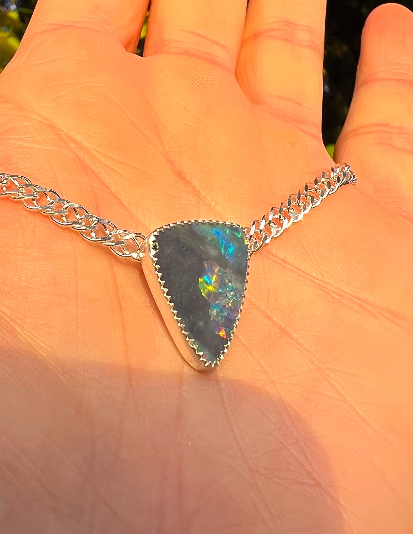 Opal Chain Pendant