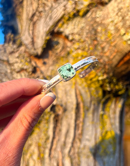 Druzy Chrysocolla Cuff