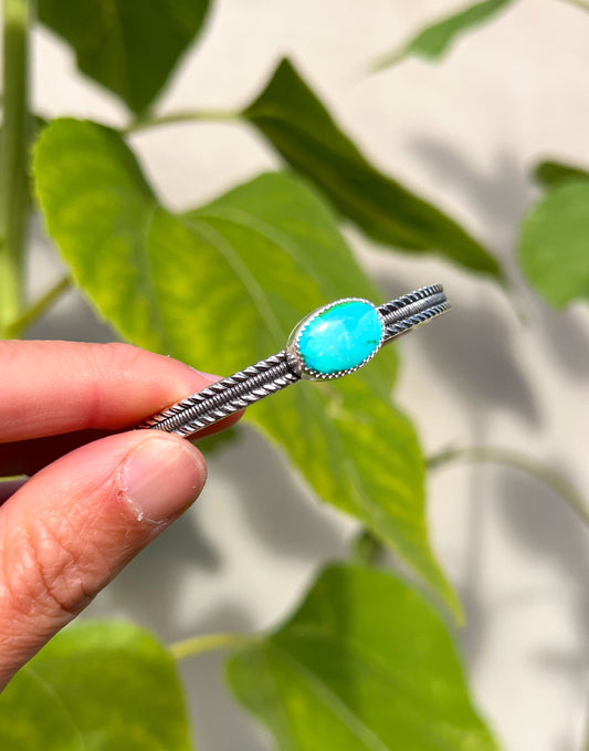 Turquoise Stack Cuff Silver