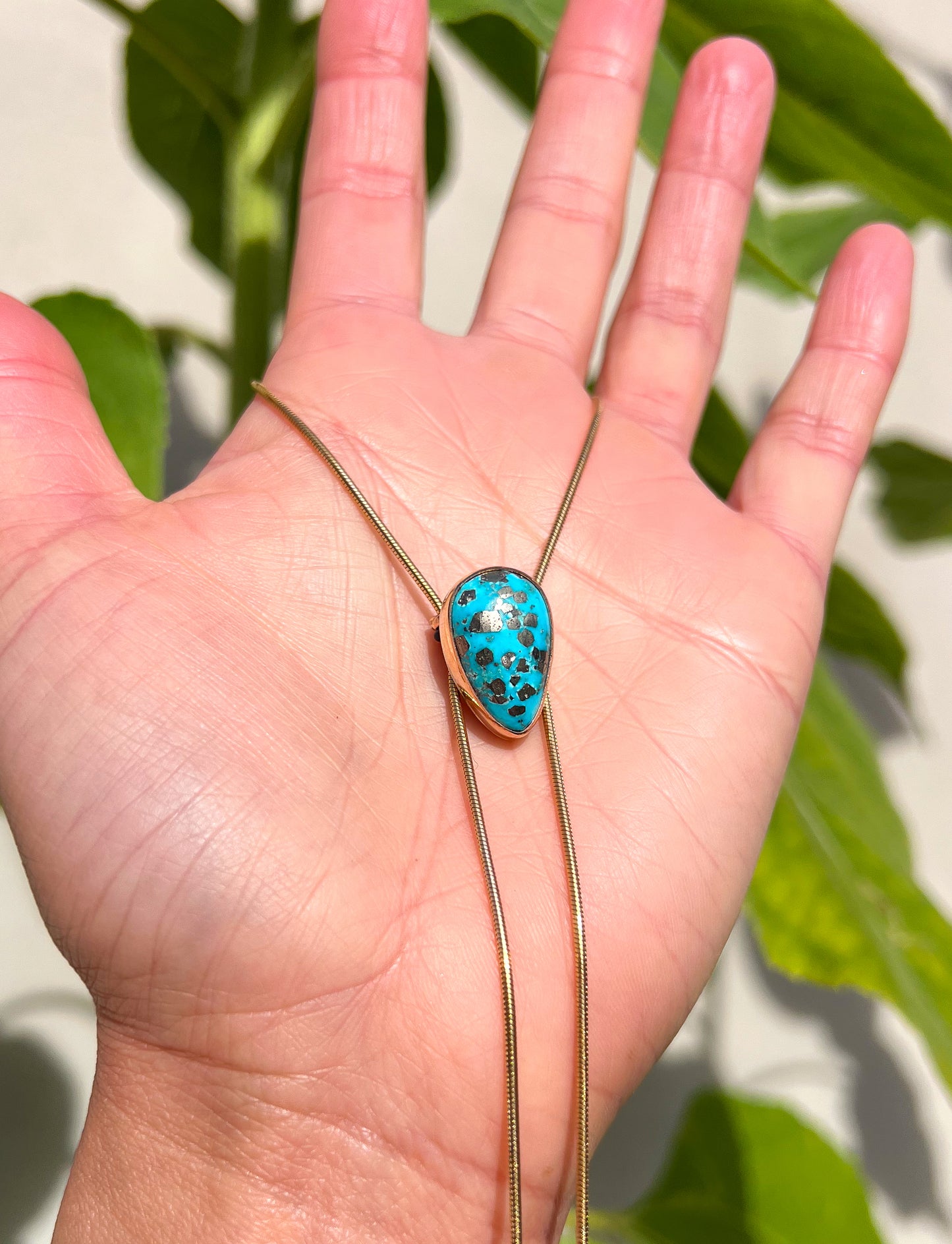 Turquoise Bolo Gold Filled