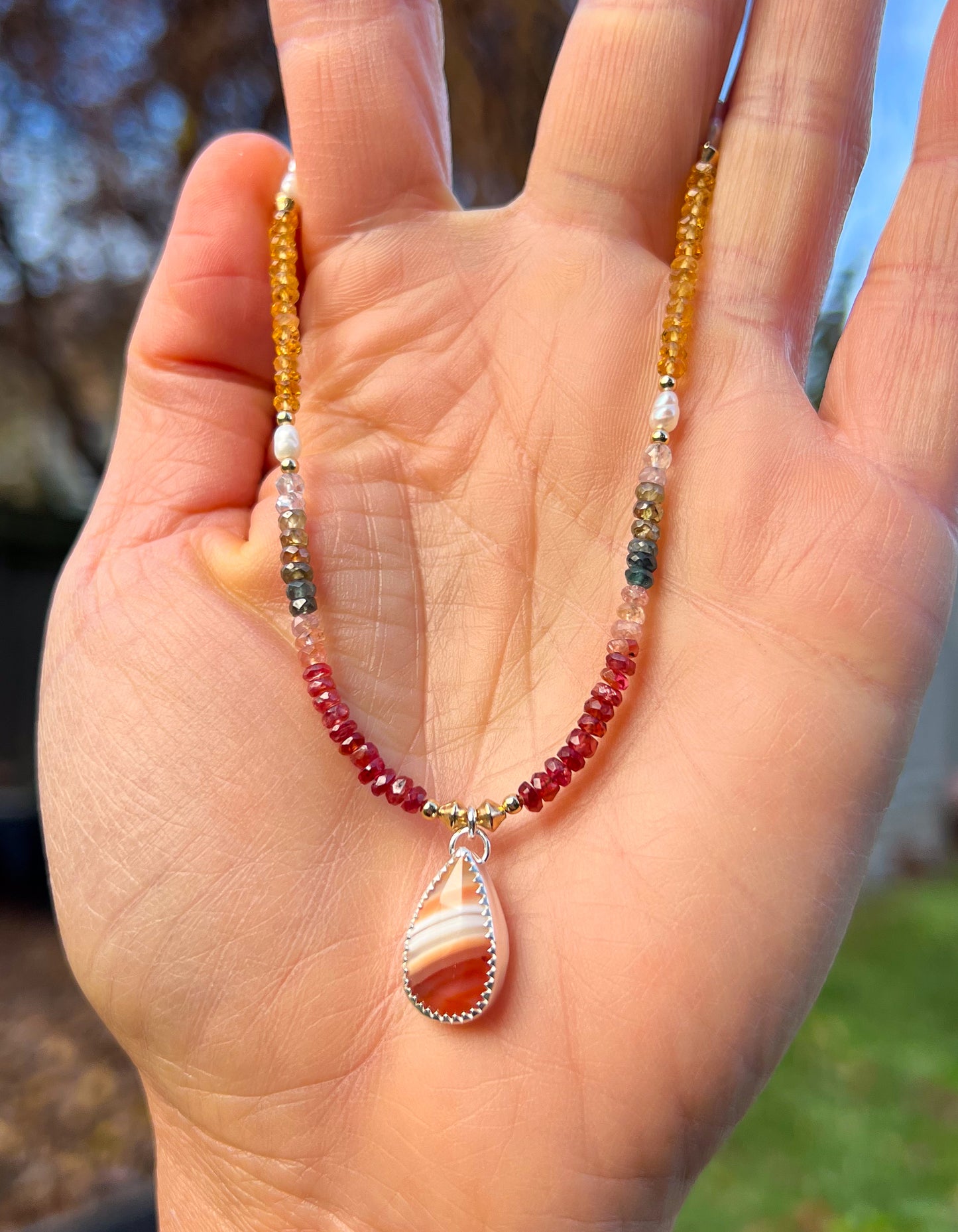 Dewdrop Agate Pendant