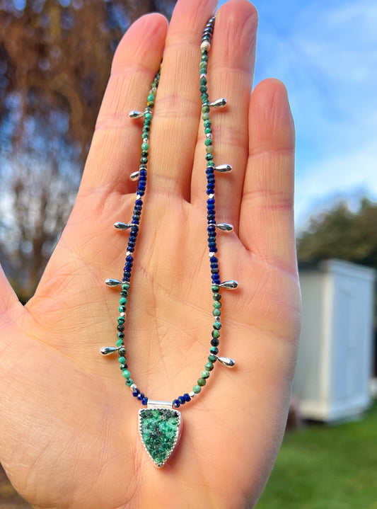 Druzy Chrysocolla Pendant