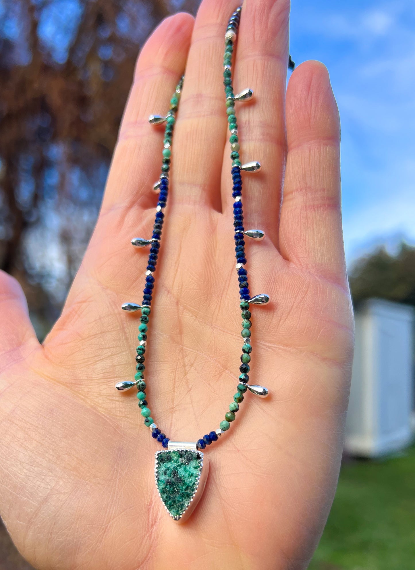 Druzy Chrysocolla Pendant