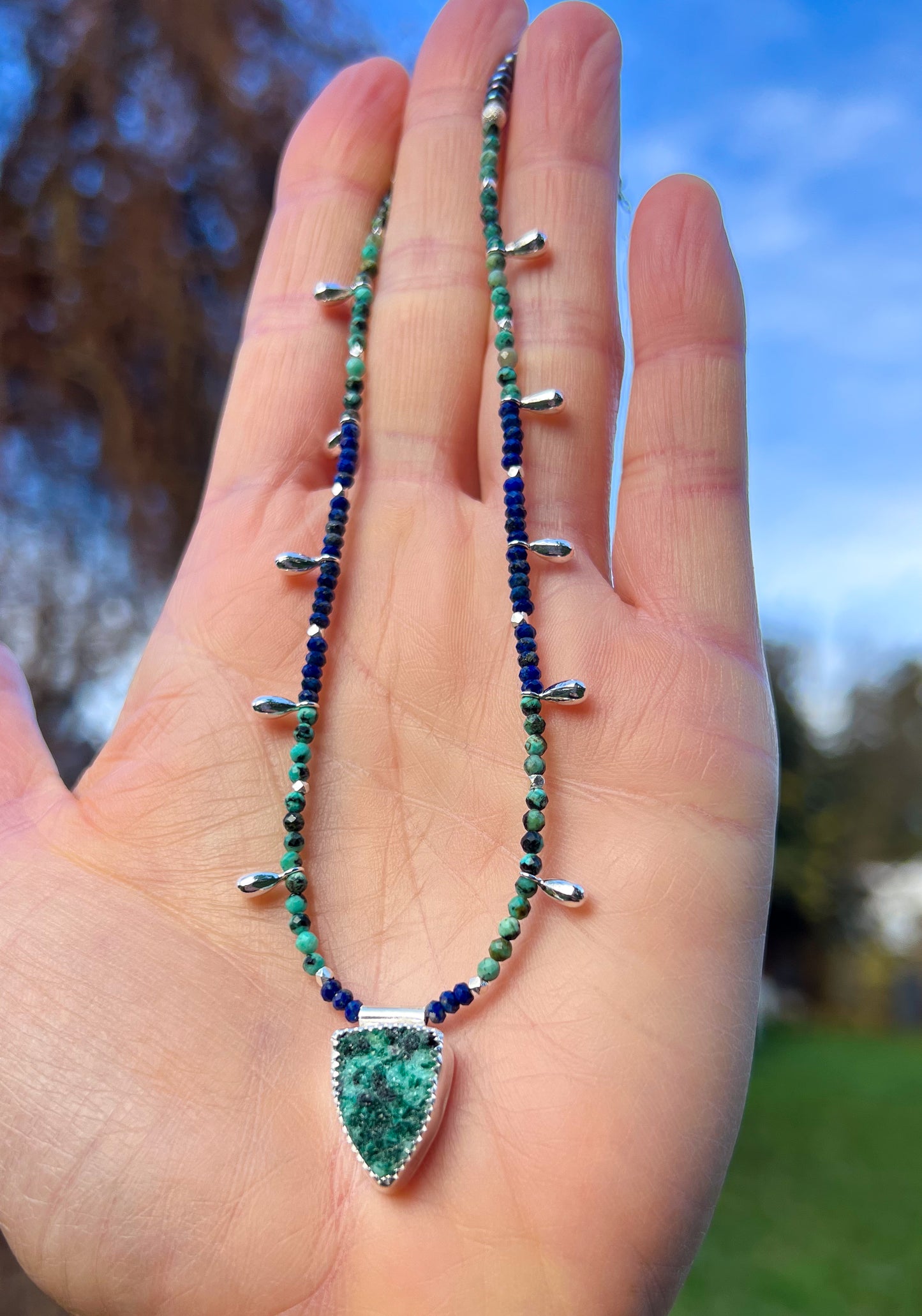 Druzy Chrysocolla Pendant