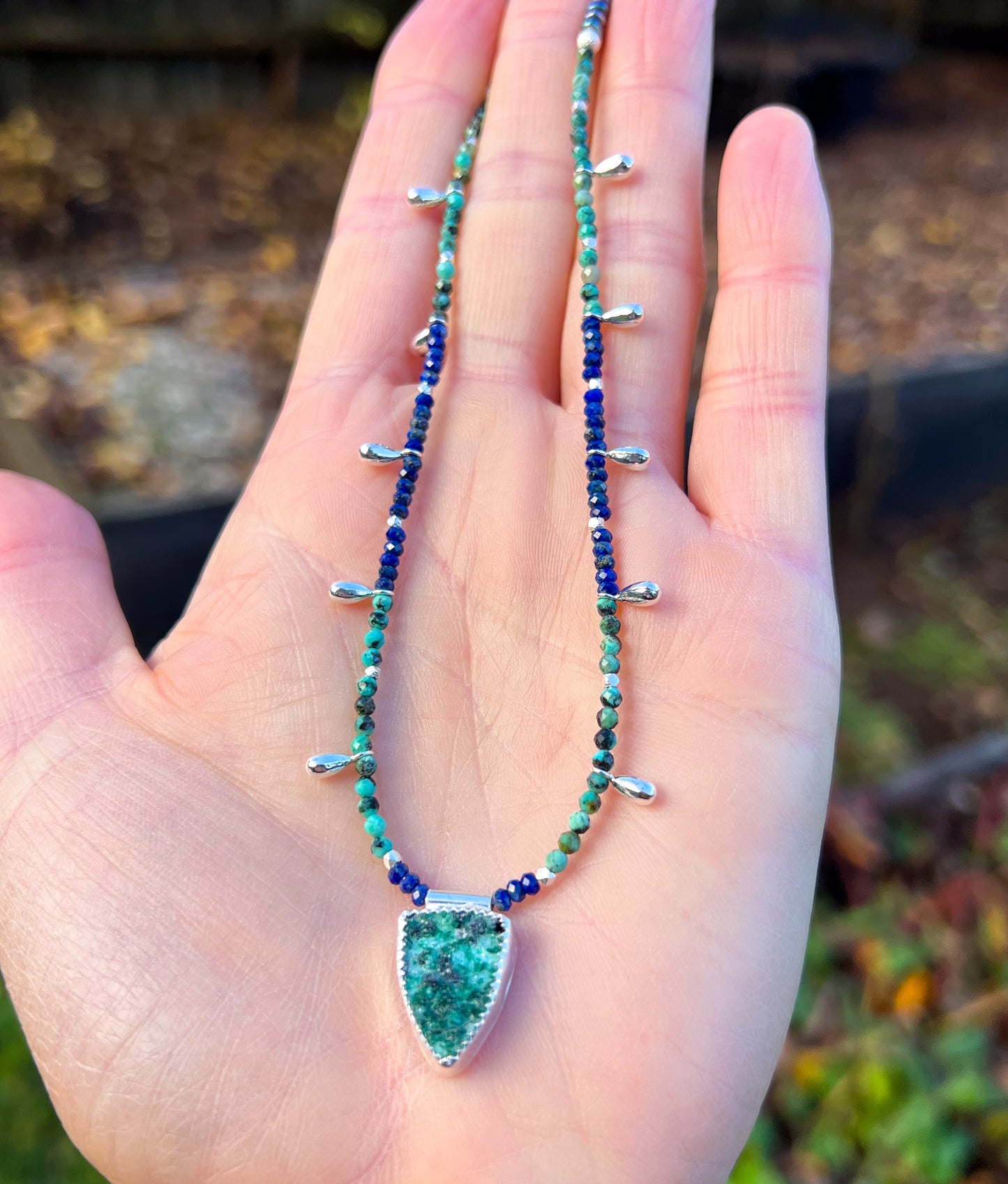 Druzy Chrysocolla Pendant