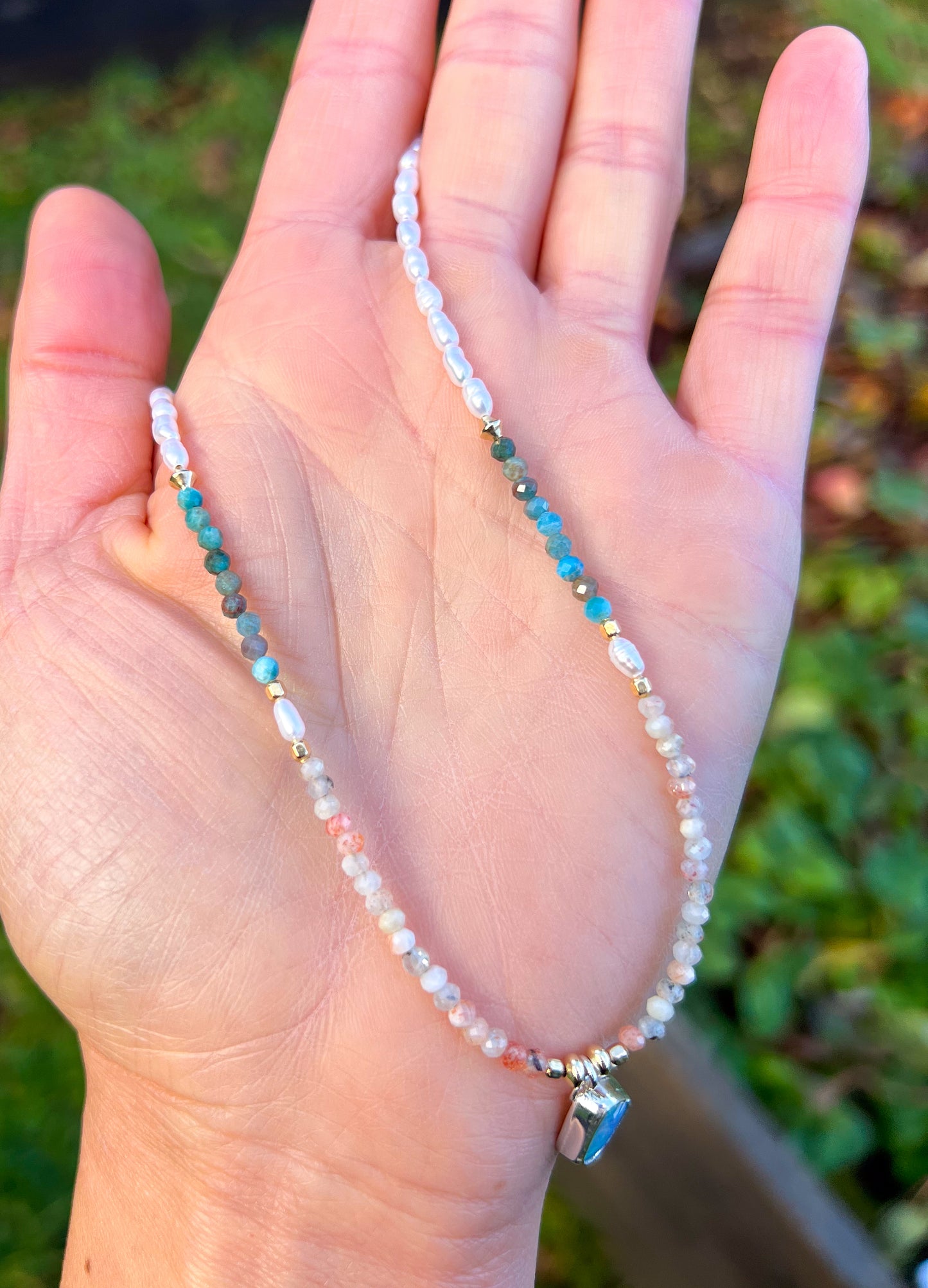 Opal Beaded Pendant