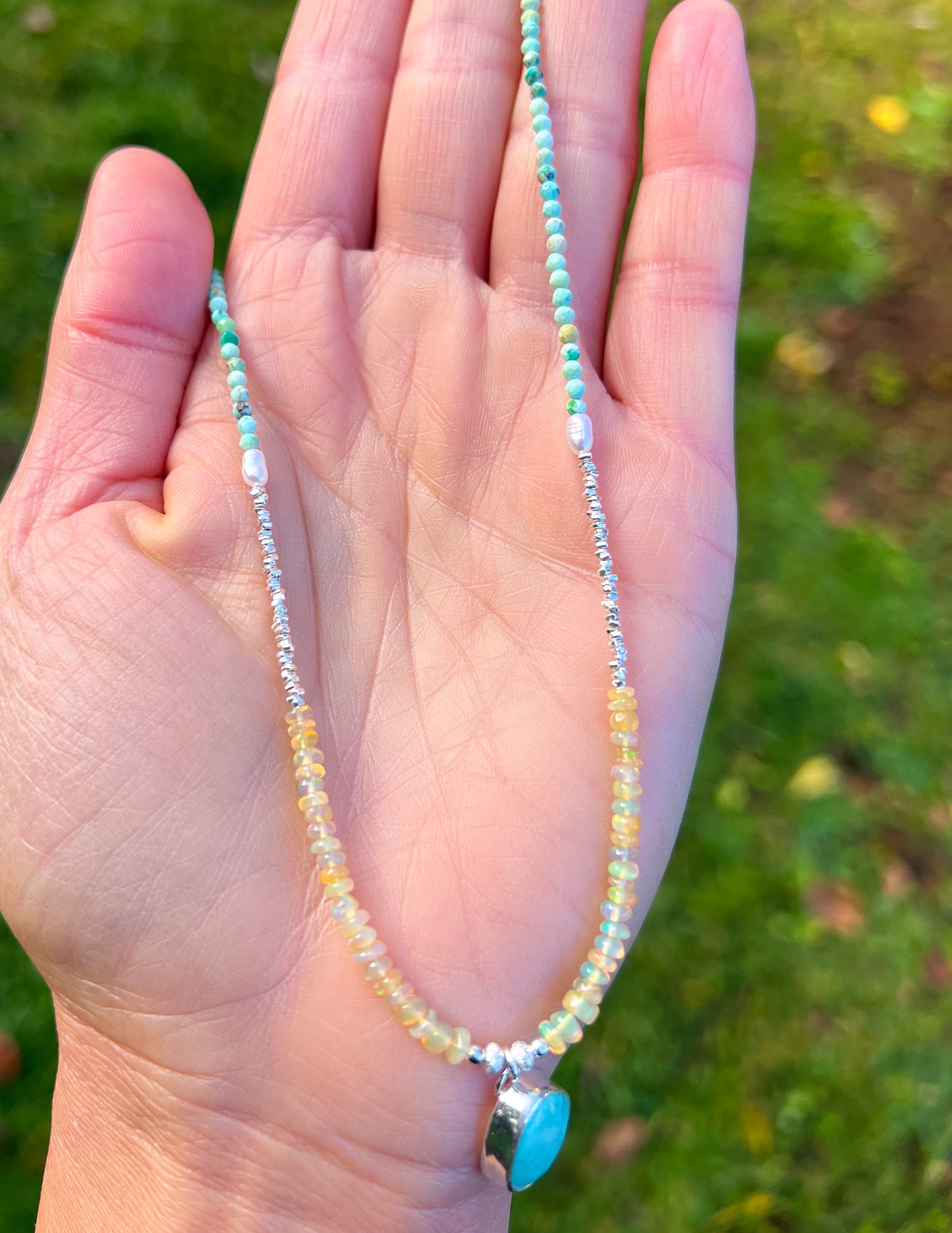 Turquoise Beaded Pendant