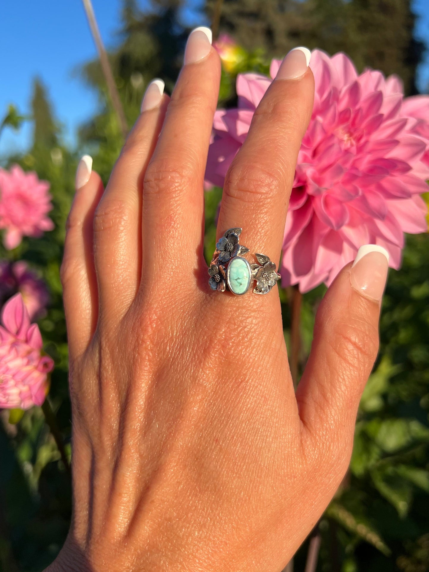 Turquoise Dogwood Ring