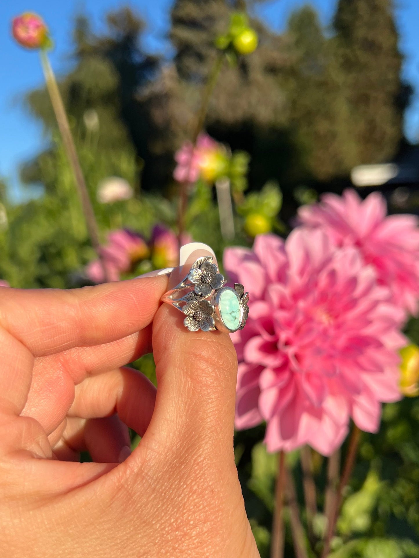 Turquoise Dogwood Ring