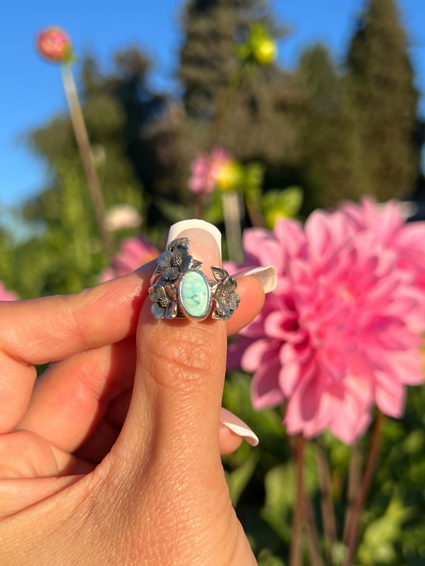 Turquoise Dogwood Ring