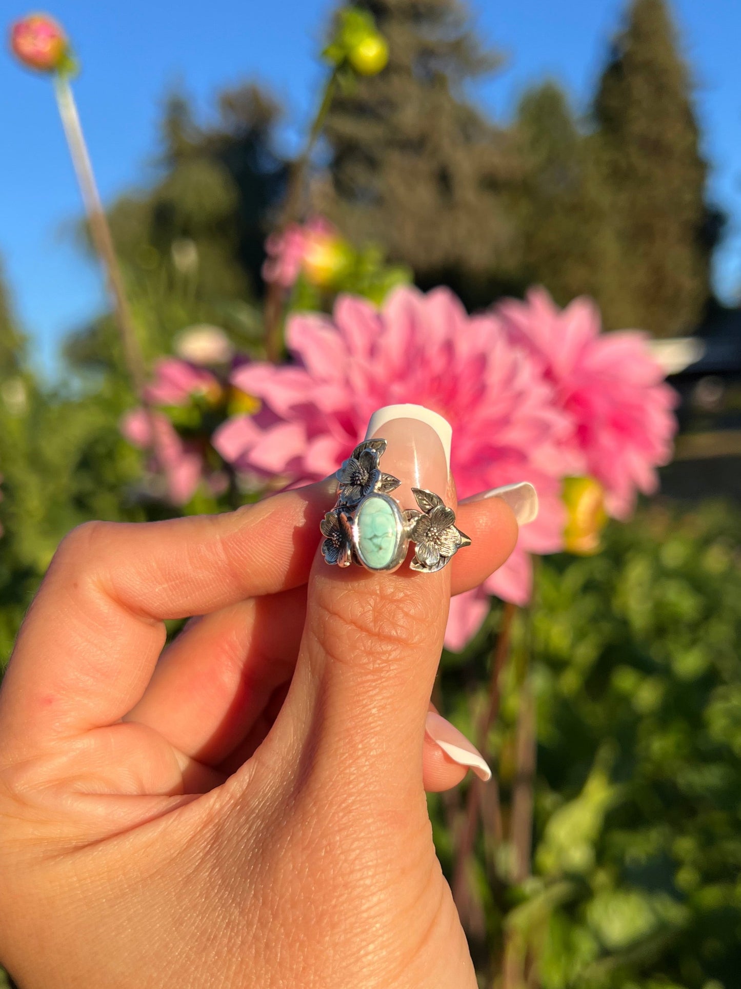 Turquoise Dogwood Ring