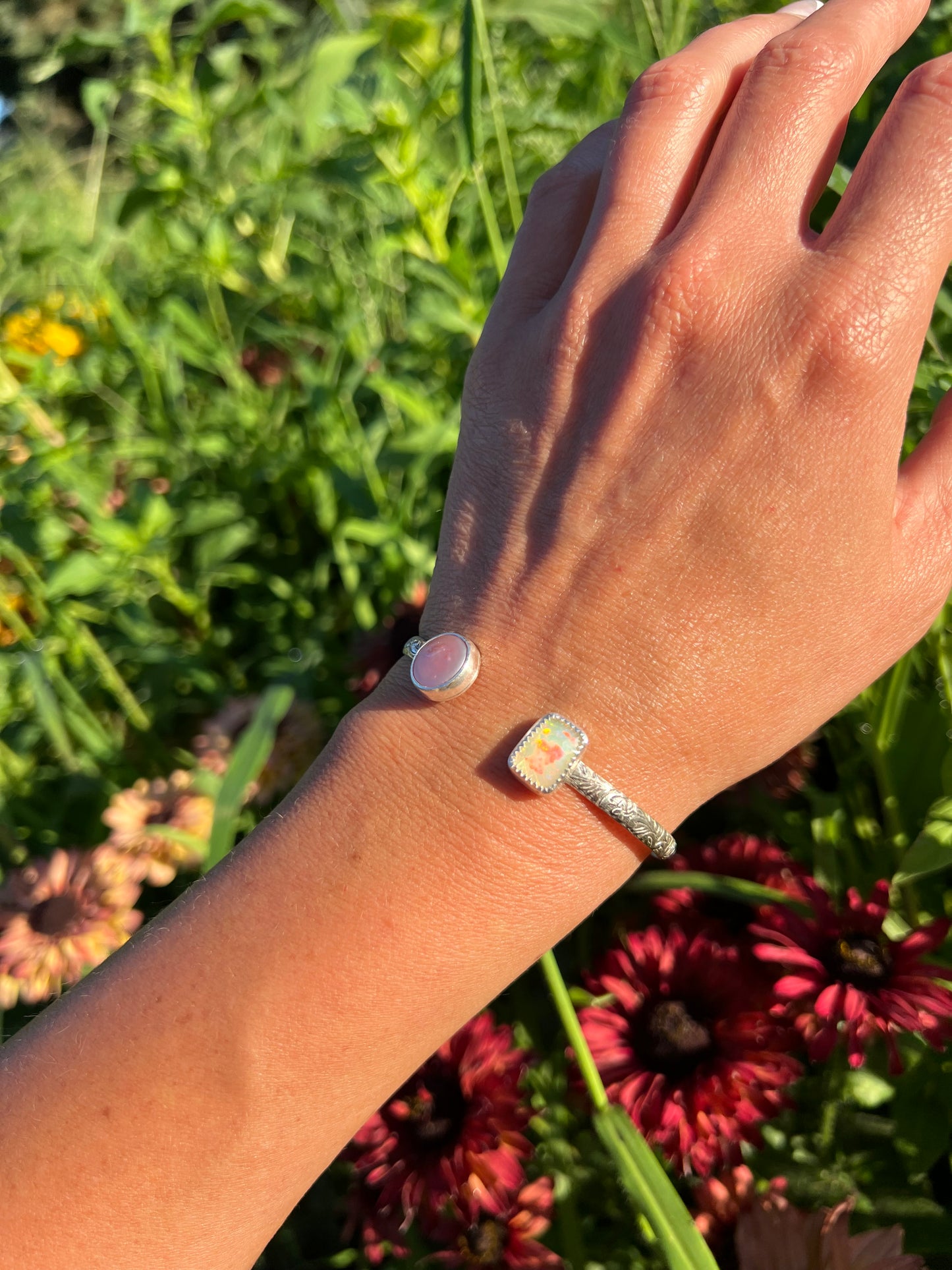 Pearl and Opal Open Cuff