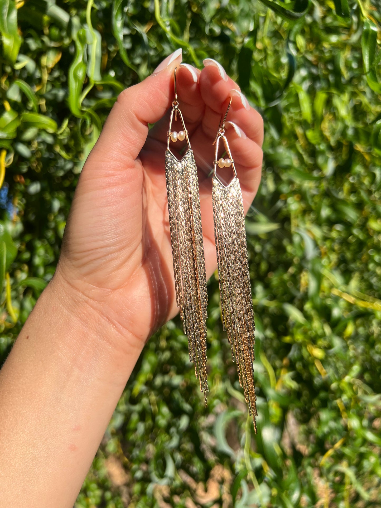 Pearl Fringe Earrings