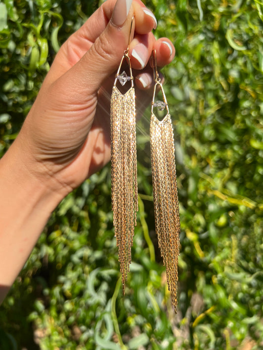 Herkimer Diamond Fringe Earrings