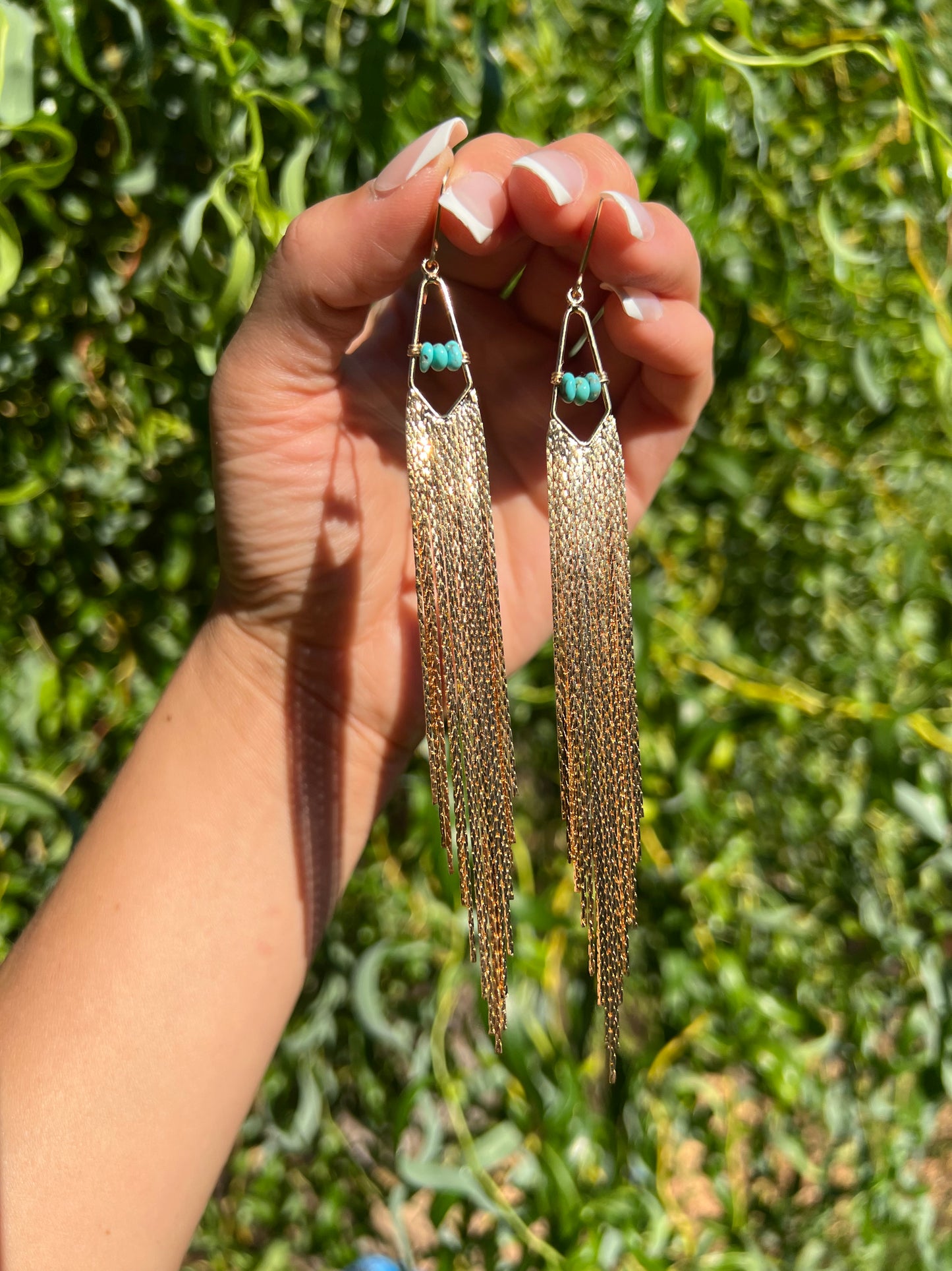 Turquoise Fringe Earrings